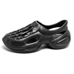 LXJYDN Sandalen Men Personalized Skull Claw Sandals Lightweight Non-Slip Beach Sandals-Black-45 von LXJYDN