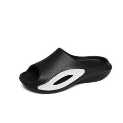 LXJYDN Sandalen Men Trendy Color Matching Thick-Soled Slippers Lightweight Non-Slip Beach Slippers-Black-42/43 von LXJYDN