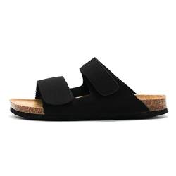 LXJYDN Sandalen Men Trendy Cork Velcro Sandals Casual Versatile Beach Sandals-Black-40 von LXJYDN