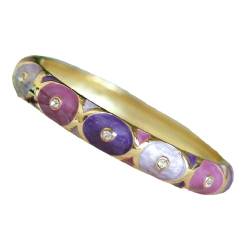 Cloisonne-Emaille-Schmuck, klassische Cloisonne-Emaille-Armreifen in Kreisfarben for Frauen, Accessoires, traditionelle Handarbeit, ethnische Armreifen, China-Geschenke(Purple_Diameter 2.36 inch) von LXZSMH