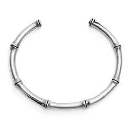 LXZSMH EinstellbareSterling Silber Armreif Armband, Damen-Armband aus 925er-Sterlingsilber, Bambus-Stil, verstellbar, offener Armreif, Freundschaftsarmband von LXZSMH