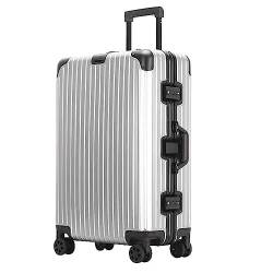 LYFDPN Practical Luggage Suitcases with Wheels Carry On Luggage Suitcase Zipperless Aluminum Capacity Hardshell Suitcase Easy to Move (Silver 20) von LYFDPN