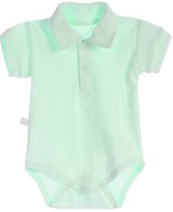 La Bortini Body kurzärmlig mit Kragen in Grün für Baby 44 50 56 62 68 74 80 86 92 (68-74) von La Bortini