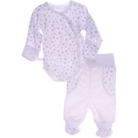 La Bortini Body & Hose Baby Anzug Wickelbody Hose mit Füßchen 44 50 56 62 68 74 80 86 aus reiner Baumwolle von La Bortini