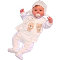La Bortini Strampler, Jäckchen & Mütze Strampler Mütze und Hemdchen 3tlg Set Baby Anzug aus reiner Baumwolle, 44 50 56 62 68 74 von La Bortini