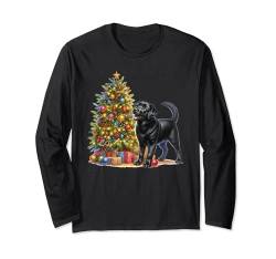 Hund Black Labrador Retriever Weihnachten Langarmshirt von Labrador Retriever Dogs Apparel