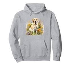 Labrador Retriever für Hunde mit Blumenmuster Pullover Hoodie von Labrador Retriever Dogs Apparel