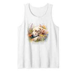 Labrador Retriever für Hunde mit Blumenmuster Tank Top von Labrador Retriever Dogs Apparel