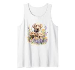 Labrador Retriever für Hunde mit Blumenmuster Tank Top von Labrador Retriever Dogs Apparel