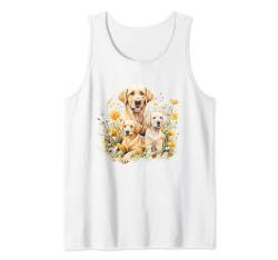 Labrador Retriever für Hunde mit Blumenmuster Tank Top von Labrador Retriever Dogs Apparel