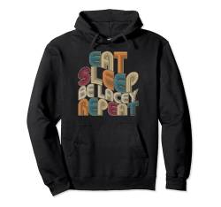 Eat Sleep Be Lacey Repeat Funny Groovy Retro Lacey Pullover Hoodie von Lacey Happy Fun Birthdays