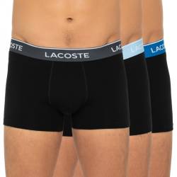 Lacoste 3-er Set Trunks Schwarz mit verschiedenfarbigen Webbund von Lacoste