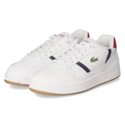 Lacoste Herren Low Sneaker T-Clip Set Weiß Leder Textil Mix, Farbauswahl:Weiss-Kombi, 9999-englisch-eu-mapping:45 von Lacoste