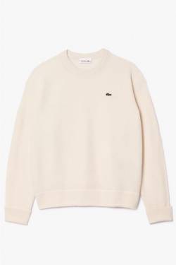 Lacoste Slim Fit Damen Pullover ecru, Einfarbig von Lacoste