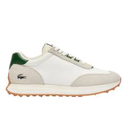 Lacoste für Herren. 47SMA0112_1R5 Carnaby Pro Schuhe weiß (46), Stoff, Wohnung, Schnürsenkel, Lässig von Lacoste