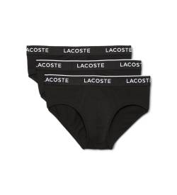 Lacoste für Herren. 8H3472_031 Packung mit 3 schwarzen Belegen 8H3472 (M), Lässig, Baumwolle von Lacoste