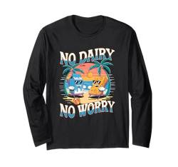 No Dairy No Worry Milch Milch Allergie Laktoseintoleranz Langarmshirt von Lactose Intolerance Awareness Gifts