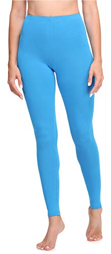 Ladeheid Damen Lange Leggings aus Viskose LA40-201(Blau, 38) von Ladeheid