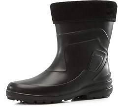 Ladeheid Thermo Eva Gummistiefel Damen gefüttert wasserdichte und federleichte Regenstiefel Damen LA-800-2017 (Schwarz/Schwarz, 42 EU) von Ladeheid