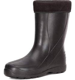 Ladeheid Damen leichte Eva Thermo Gummistiefel Regenstiefel LADW002 (Schwarz, 38 EU) von Ladeheid