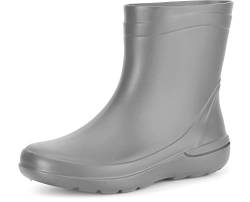 Ladeheid Gummistiefel Damen federleichte Eva Regenstiefel wasserdichte Regenschuhe LA-CA-07 (Grau, 41 EU) von Ladeheid