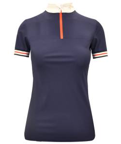 Turniershirt "Cora Zip" Navy von Laguso