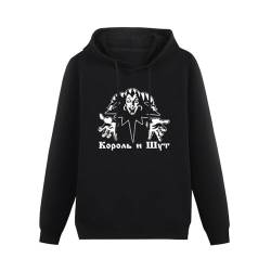 Cool Korol I Shut Hoody Men Long Sleeve King and Jester Russian Horror Punk Band Clown Hoodie Casual Hoodie Tops Size S von Lahe