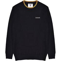 Lambretta Herren Strickpullover mit Spitze, schwarz / gold, Small von Lambretta