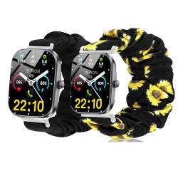 Kompatibel mit Kuizil Smartwatch-Armband, Stoff, elastisches Haargummi, elastisches Uhrenarmband, Damen, niedliches Ersatzarmband, kompatibel mit Kuizil T70 4,9 cm Smartwatch (für Kuizil T70, von Lamshaw