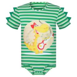 Landofgenie Männer Body Onesie Pyjamas Strampler Herren mit Streifen One Piece Shirt Unterwäsche Einteiler für Männer Grün S von Landofgenie