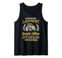 Herren 40. Geburtstag Landwirt Traktor Bauer Tank Top von Landwirtschaft Geschenke Bauern Landwirte