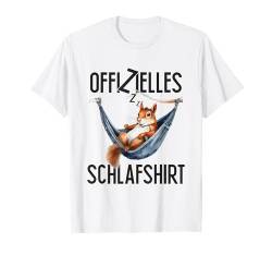 Eichhörnchen Offizielles Schlafshirt Tiermotiv Tier Wald T-Shirt von Langschläfer Geschenkidee Spruch Herren Damen