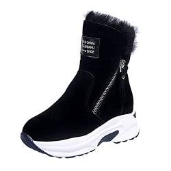 Laonajkd Flache Stiefeletten Damen Elegant Wasserdicht Knöchelhohe Damenstiefel Ritterschuhe Frauen Stiefeletten Modische Winter Kurzschaft Stiefel Frühling Und Herbst Stiefel von Laonajkd