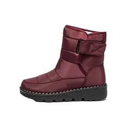 Laonajkd FlacheStiefeletten Damen Elegant Retro-Stil Warm Gefütterte Winterstiefel Stiefel Outdoor Stiefel Knöchelhohe Damenstiefel Winterschuhe Rutschfest Damen Schneestiefel von Laonajkd