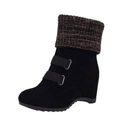 Laonajkd Stiefeletten Damen Mit Niedrigem Absatz Elegant Warm Gefütterte Winterstiefel Seitlichem Reißverschluss Stiefel Modische Bequem Frauen Stiefeletten Warme Damen Winterstiefel von Laonajkd