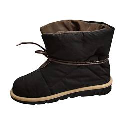 Laonajkd Stiefeletten Damen Mit Niedrigem Absatz Retro-Stil Bequem Frauen Stiefeletten Stiefeletten Für Den Außenbereich Modische Scharfe Spitzestiefeletten Winterstiefel Damen Gefüttert von Laonajkd