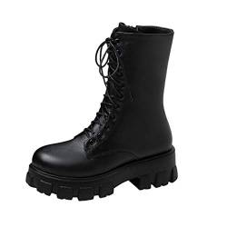 Laonajkd Stiefeletten Damen Modische Bequem Frauen StiefelettenSeitlichem Reißverschluss Stiefel Outdoor Stiefel Knöchelhohe Damenstiefel Wasserdicht Gefüttert Stiefel von Laonajkd