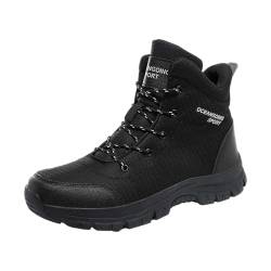 Laonajkd Stiefeletten Herren WasserdichteSchneestiefel Warm Gefütterte Winterstiefel Bequem Thermostiefel Rutschfeste Stiefel fürLeichte Dicke Sohle Outdoor Stiefel Bergschuhe von Laonajkd