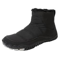 Laonajkd Winterstiefel Damen Wasserdicht Warm gefütterte Winterschuhe Warm Stiefeletten Barfußschuhe Schneestiefel Männer Traillaufschuhe Fitnessschuhe Wanderschuhe Thermostiefel von Laonajkd