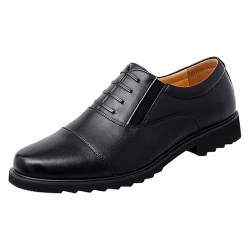 Laquieio Freizeitschuhe aus Leder für Frühling, Sommer und Herbst, für Herren, Arbeitsschuhe, schwarze Lederschuhe, Einzelschuhe, Herrenschuhe, Schwarz , 38 EU von Laquieio