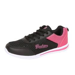 Laquieio Golfschuhe für Damen mit rutschfester Sohle, leichte Memory-Schaum-Einlegesohlen, elastisch, leicht und robust, Schwarz , 41 EU von Laquieio