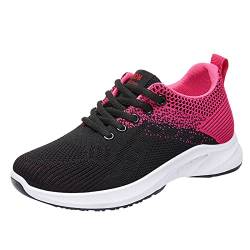 Laquieio Laufschuhe für Damen mit rutschfester Sohle, Schnürverschluss, Outdoor und Berg, elastische Farbe, leicht und robust, Schwarz , 38 EU von Laquieio