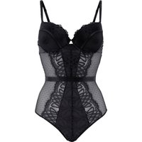 LASCANA Curvy Capsule No2 Body, Spitze, Zierband, für Damen, schwarz, 85F von Lascana