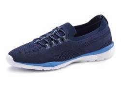 Sneaker LASCANA Gr. 41, blau (navy) Damen Schuhe Sneaker Slipper, Halbschuh, zum Reinschlüpfen, leichtes Meshmaterial VEGAN von Lascana