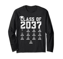 Class of 2037 Grow With Me Shirt mit Platz für Häkchen Langarmshirt von Last Day of School Apparel Co.