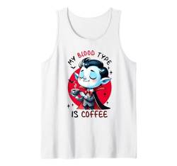 Kaffee Vampir Lazy Halloween Kostüm Tank Top von Last Minute Halloween Costume Gifts Vampire