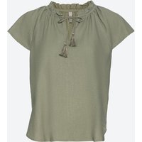 Kurzarm-Damen-Bluse mit überschnittener Schulter von Laura Torelli
