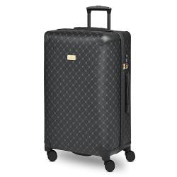 Lazarotti großer Ckeck-in Koffer|XL Trolley 50 x 32 x 79 cm | leichtes hybrides Material mit Logo Druck & Eckenschutz | 4 Doppelrollen & TSA-Schloss für Damen & Herren (Palermo) von Lazarotti