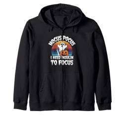 Hocus Pocus I Need Insulin To Focus Retro Diabetes Diabetiker Kapuzenjacke von Lazy Halloween Costume Boys Girls Men Women Tees