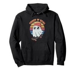 Retro Ghost Skater Creep It Real Skateboard Kinder Halloween Pullover Hoodie von Lazy Halloween Costume Boys Girls Men Women Tees